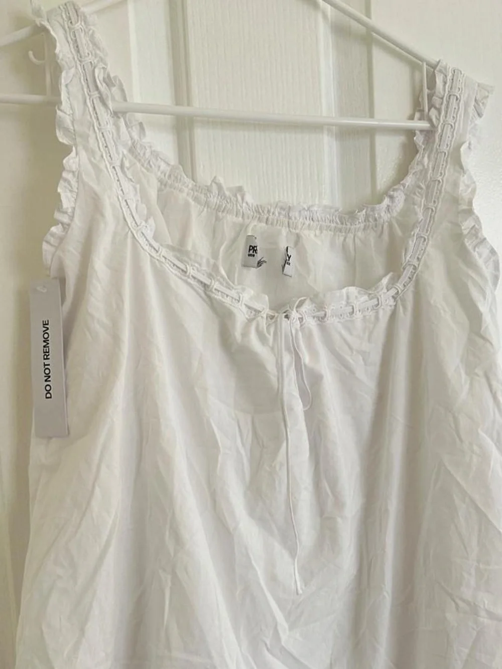 Princess Polly White Ruffle Strap Mini Dress